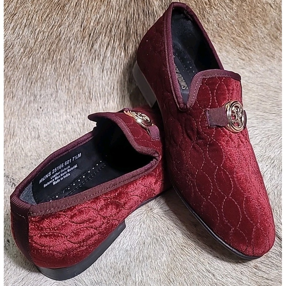 Stacy‎ Adams Valet Slip On Bit Loafer Men's Shoes Burgundy 25166-601 Sz. 7.5 M